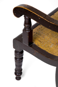 Antique American courtroom oak bench