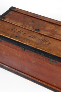 Edwardian WW1 zinc lined military trunk