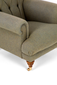 Vintage armchair brass castors