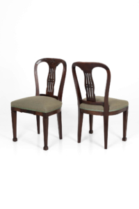 a set of six 19th century dining chairs