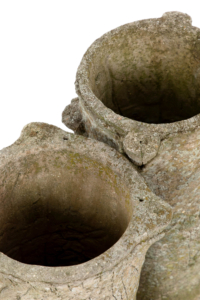 Faux bois concrete pots