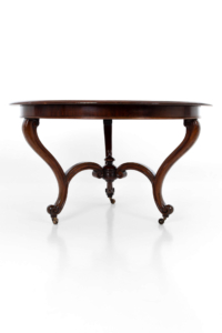 round fruitwood dining table