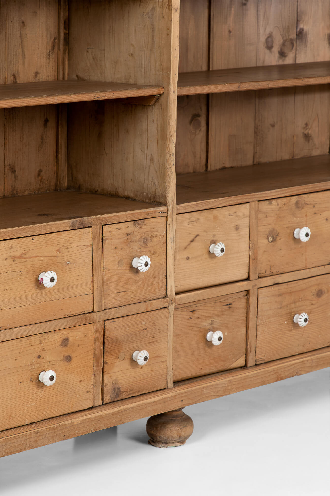 Pine apothecary antique original storage cabinet
