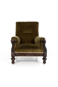 Victorian library armchair