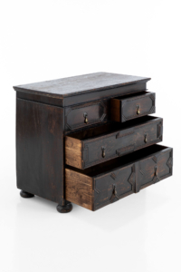 Geometric oak chest