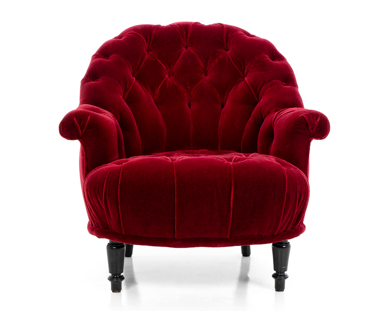 French Button Back Chair