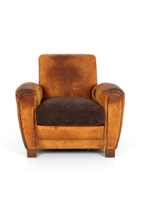 Leather club chair