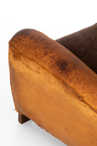 Leather antique chairs