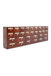 Antique chemist drawers