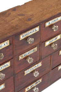 Antique chemist drawers