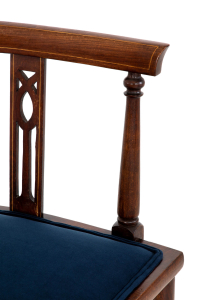 Edwardian inlaid parlour seat