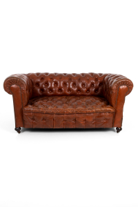 Drop arm antique chesterfield