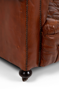 Original brown leather club chair