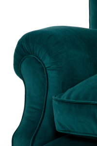 Green velvet antique sofa