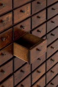 Pine workshop drawers