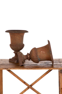 Antique iron planters