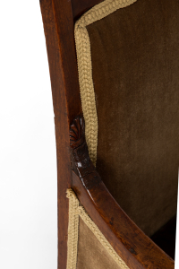 antique velvet chair