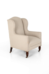 antique wingback armchair