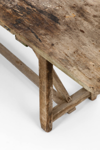 antique x-frame bench