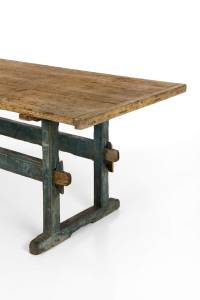 large rustic table