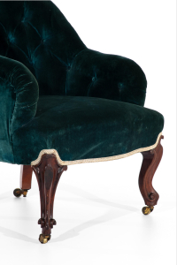 Velvet armchair