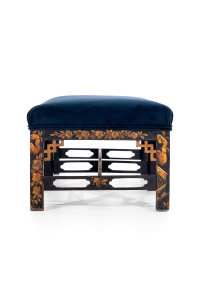 large chinoiserie footstool