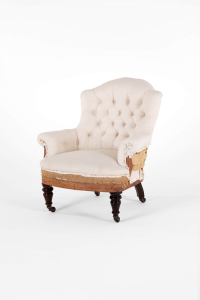 Victorian button back armchair