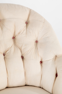 button back armchair