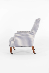 antique chair with ticking