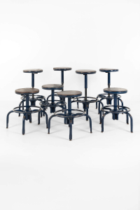 antique industrial stools