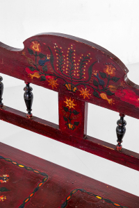 folk art box bench