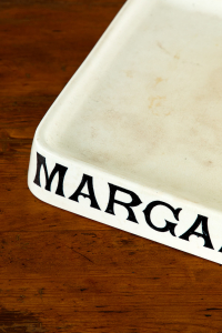 antique ironstone margarine slab