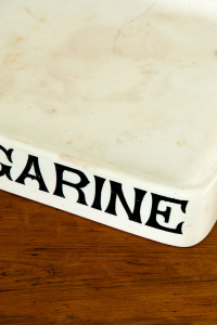 antique ceramic butter slab