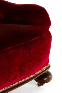 antique velvet armchair