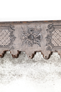 antique mirror with a foxed plate