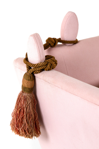 vintage pink sofa
