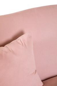 pink velvet sofa