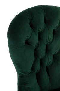 green velvet armchair