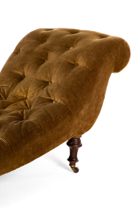 antique button back chaise