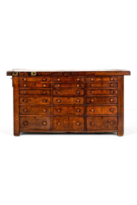 antique bank of drawers