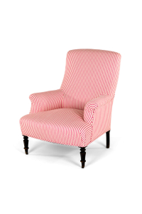 french striped armchair