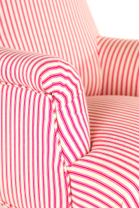 pink armchair