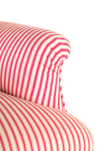 red striped armchair