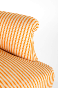 Yellow striped armchair