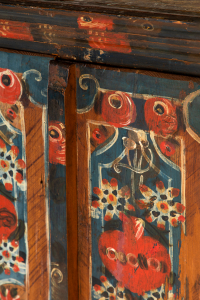 folk art painted Armoire