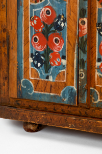 Folk art marriage cupboard