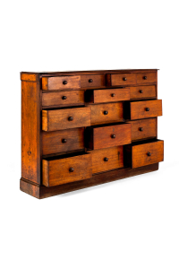 antique bank of drawers