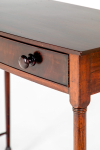 bow front side table