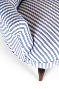 antique blue striped chairs