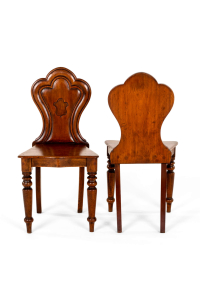 Antique hall chairs